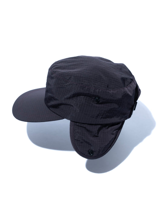 Ear flap cylinder hat ”Black"