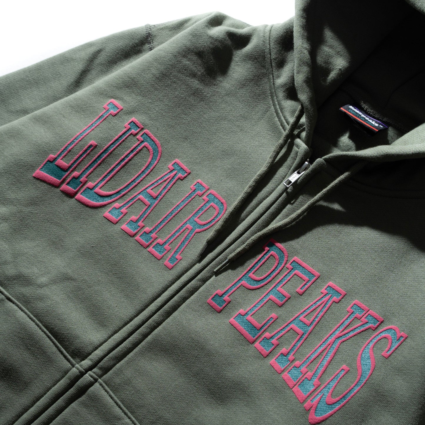 College logo zip hoodie "Olive"