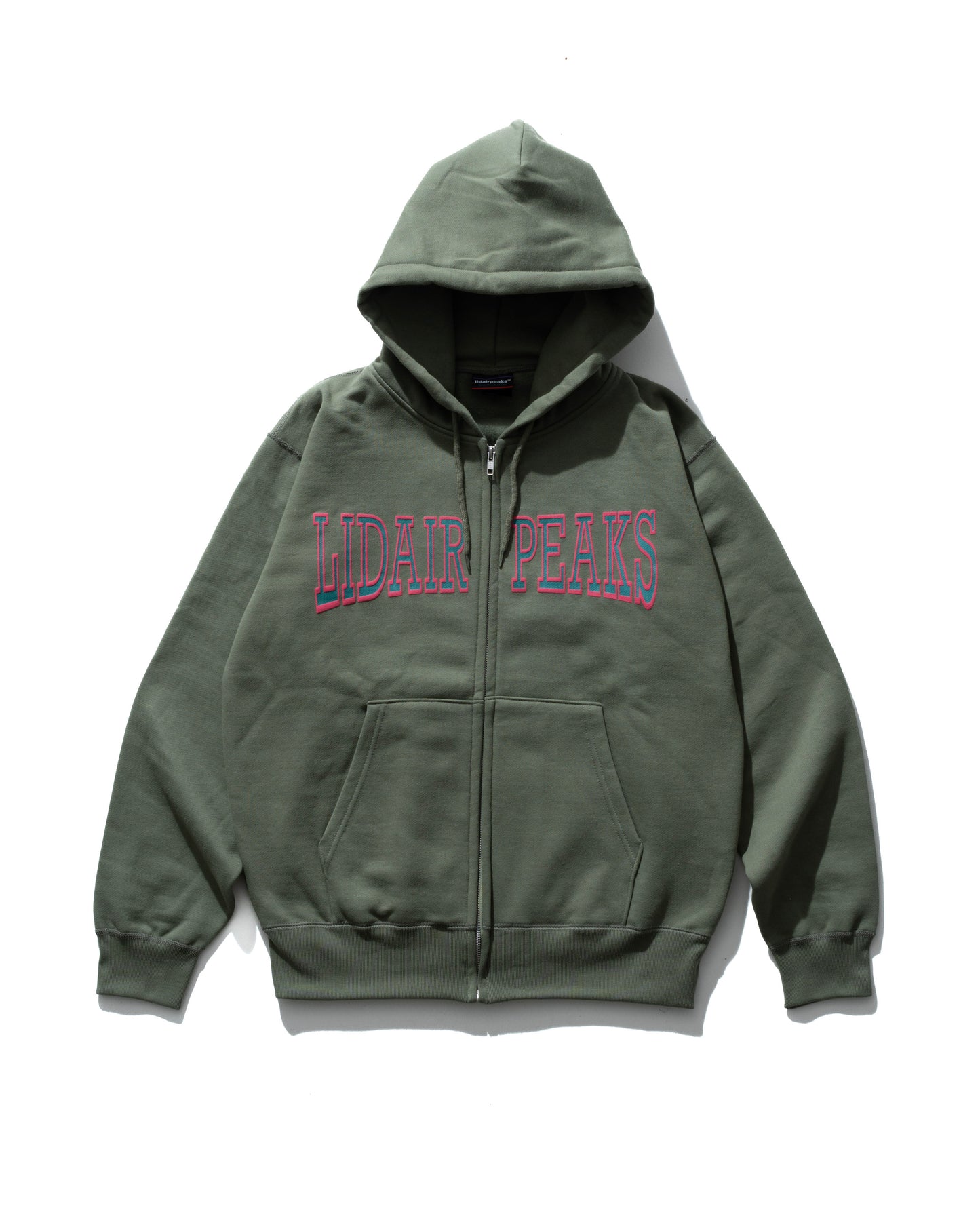 College logo zip hoodie "Olive"