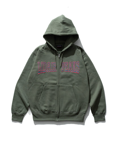 College logo zip hoodie "Olive"