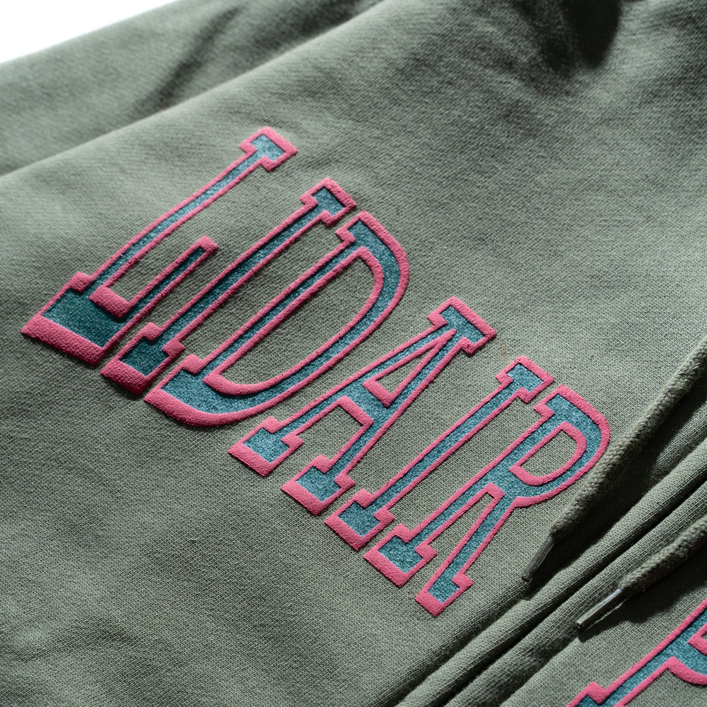 College logo zip hoodie "Olive"