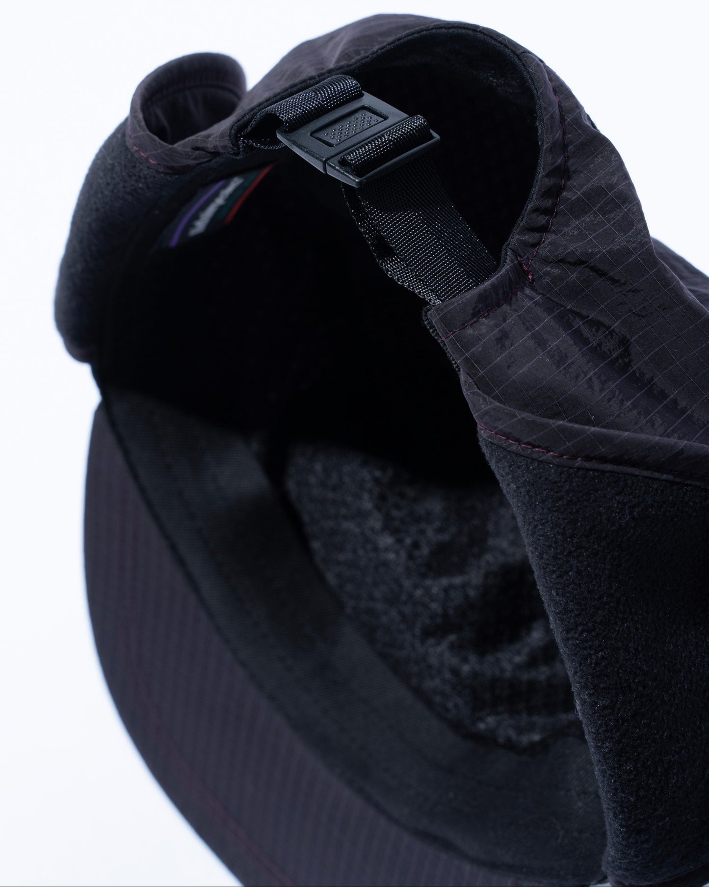 Ear flap cylinder hat　”Black"