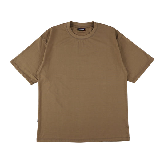 Stitched cotton t-shirts "Dust brown"