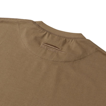 Stitched cotton t-shirts "Dust brown"